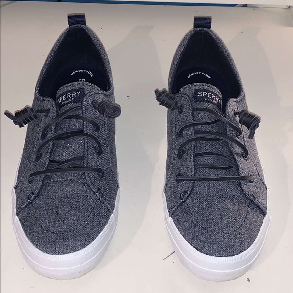 Navy Blue Sparkly Sperry Sneakers